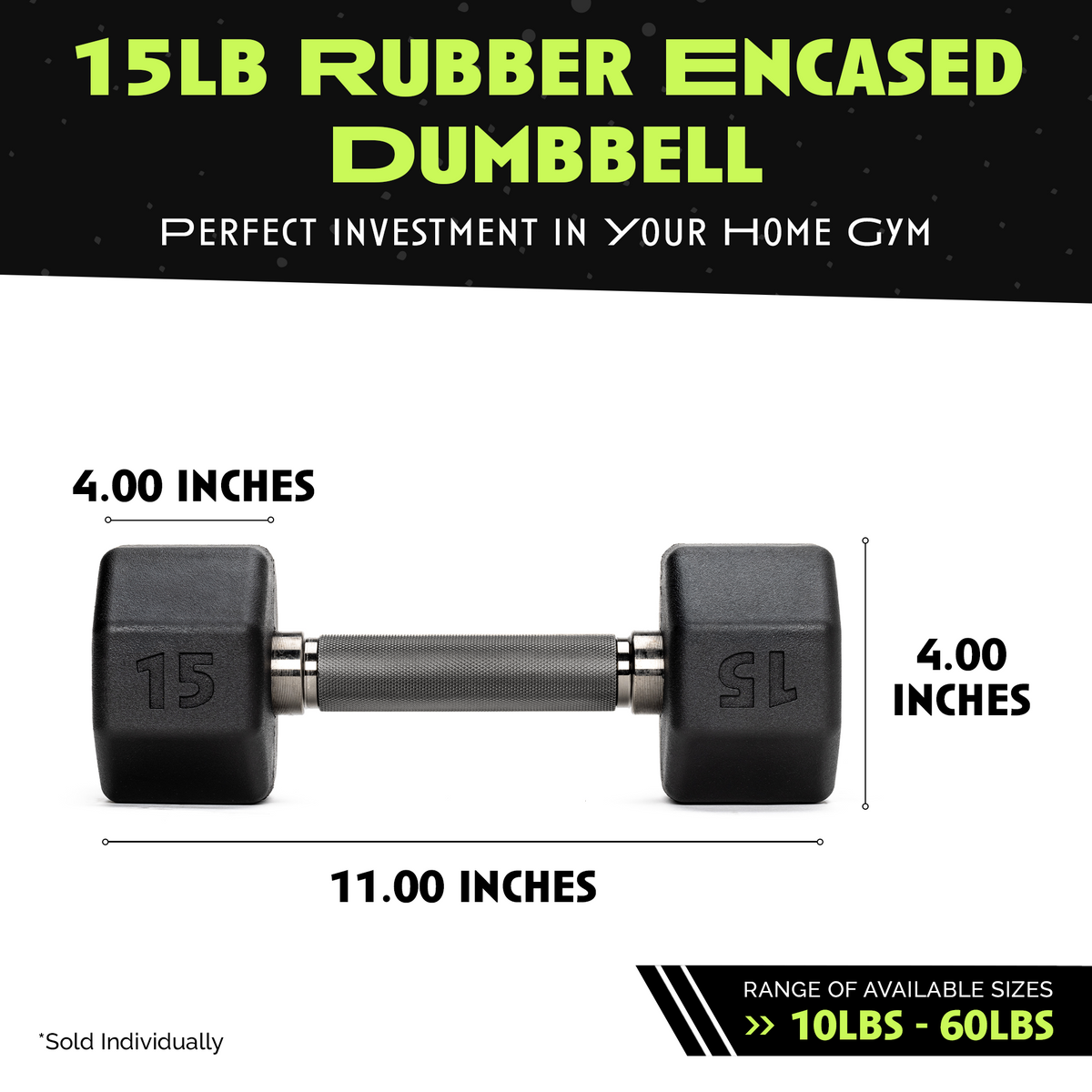 Octo Rubber Dumbbell (sold individually)
